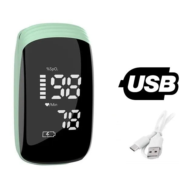 Pulsossimetro/Saturametro da dito professionale con schermo LED ricaricabile tramite USB