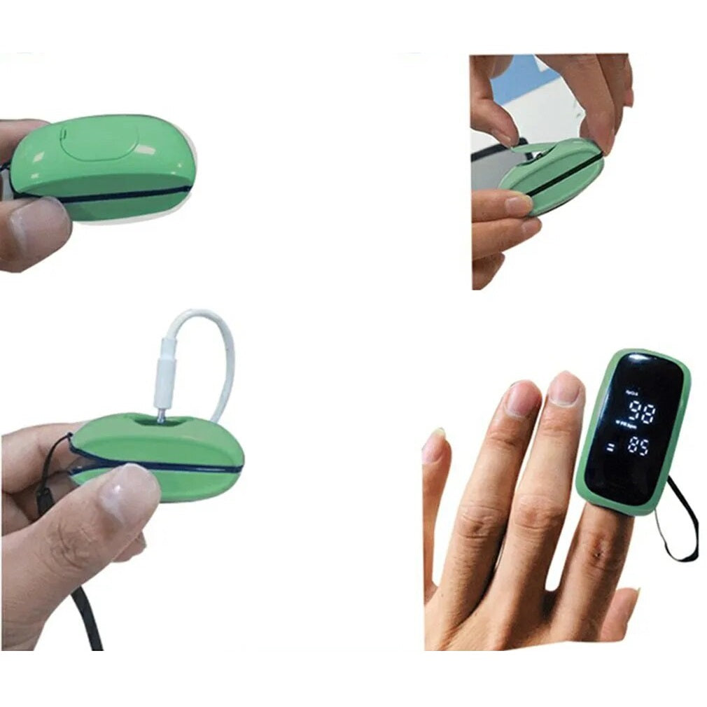 Pulsossimetro/Saturametro da dito professionale con schermo LED ricaricabile tramite USB