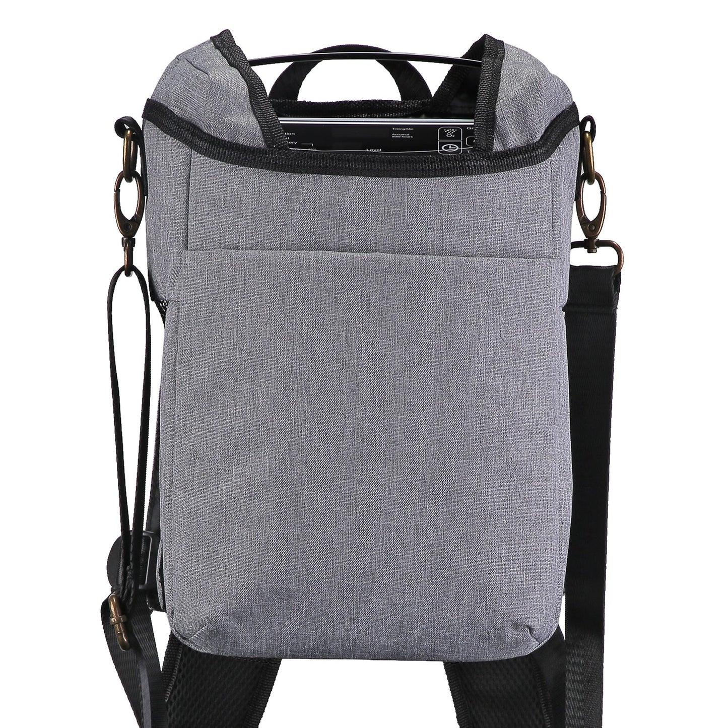Concentratore di ossigeno portatile con flusso a impulsi regolabile fino a 5 l/min con batteria integrata e borsa per il trasporto